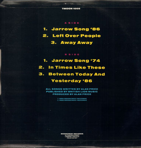 Jarrow Song 86-Mooncrest-12" Vinyl P/S-M/M