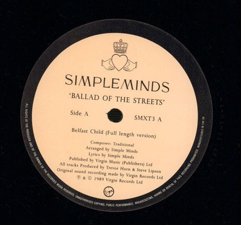 Ballad Of The Streets-Virgin-12" Vinyl P/S-VG+/VG