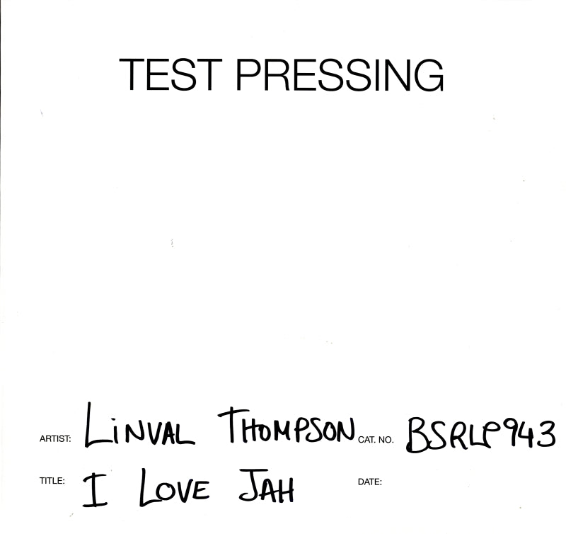 I Love Jah-Burning Sounds-Vinyl LP Test Pressing-M/M