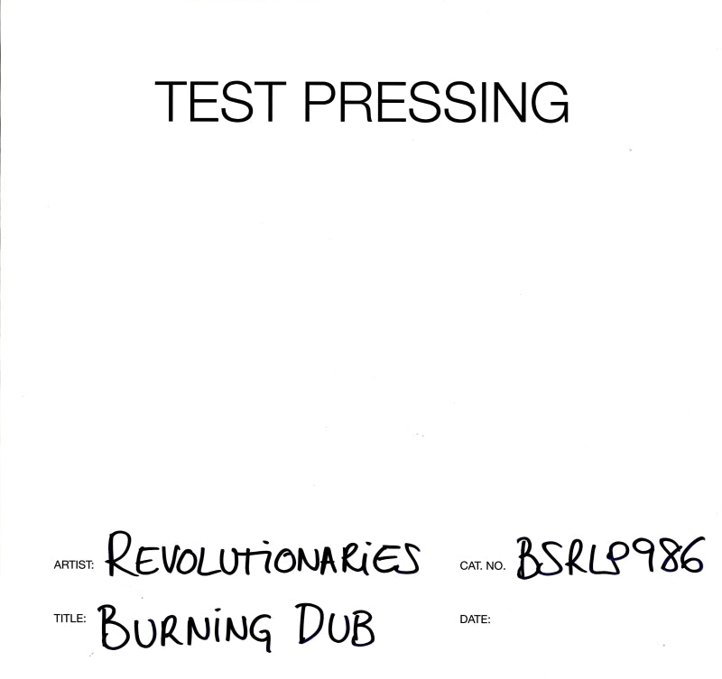 Burning Dub-Burning Sounds-Vinyl LP Test Pressing-M/M