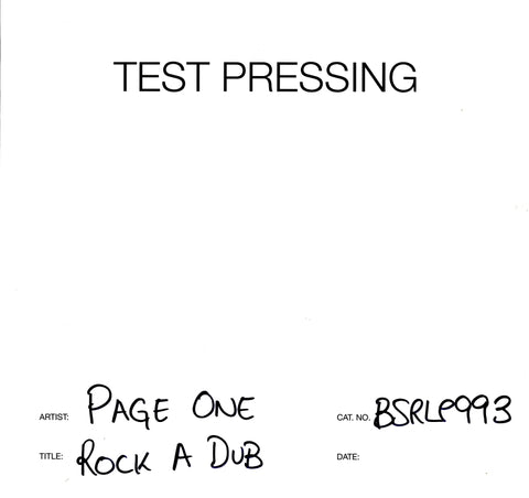 Rock A Dub-Burning Sounds-Vinyl LP Test Pressing-M/M