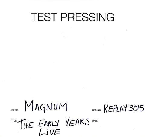 The Early Years Live-Receiver-12" Vinyl Test Pressing-M/M