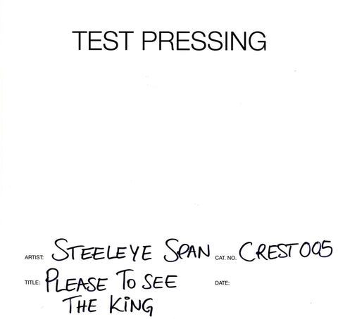 Please To See The King-Mooncrest-Vinyl LP Test Pressing-M/M
