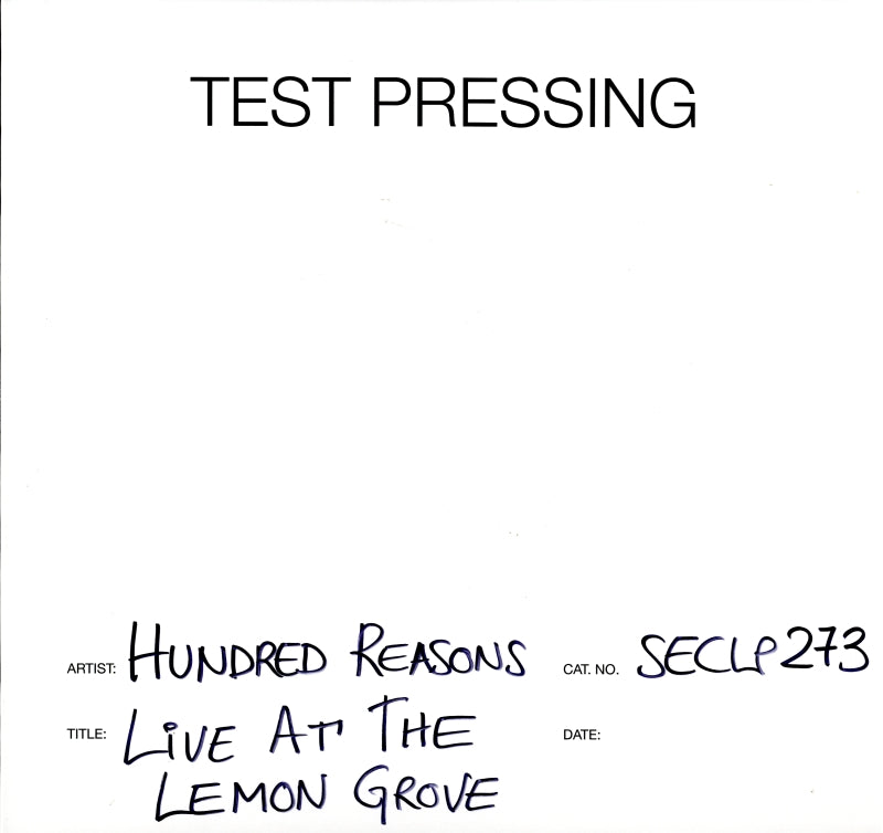 Live At The Lemon Grove-Secret-Vinyl LP Test Pressing-M/M