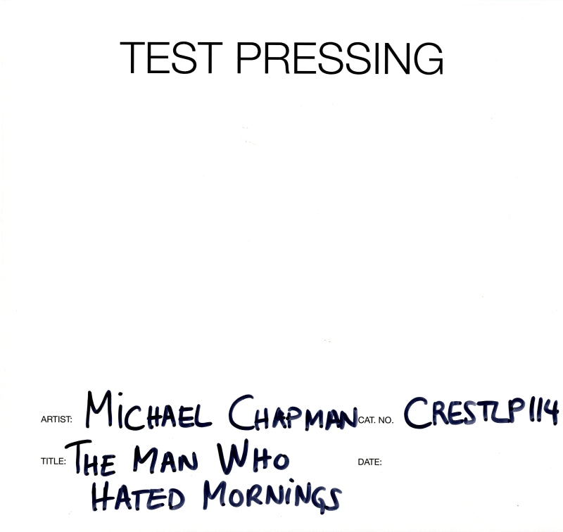 The Man Who Hated Mornings-Mooncrest-Vinyl LP Test Pressing-M/M