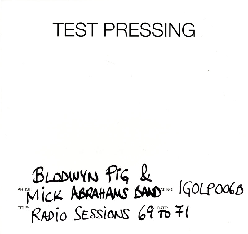 Radio Sessions 69 to 71-Indigo-Vinyl LP Test Pressing-M/M