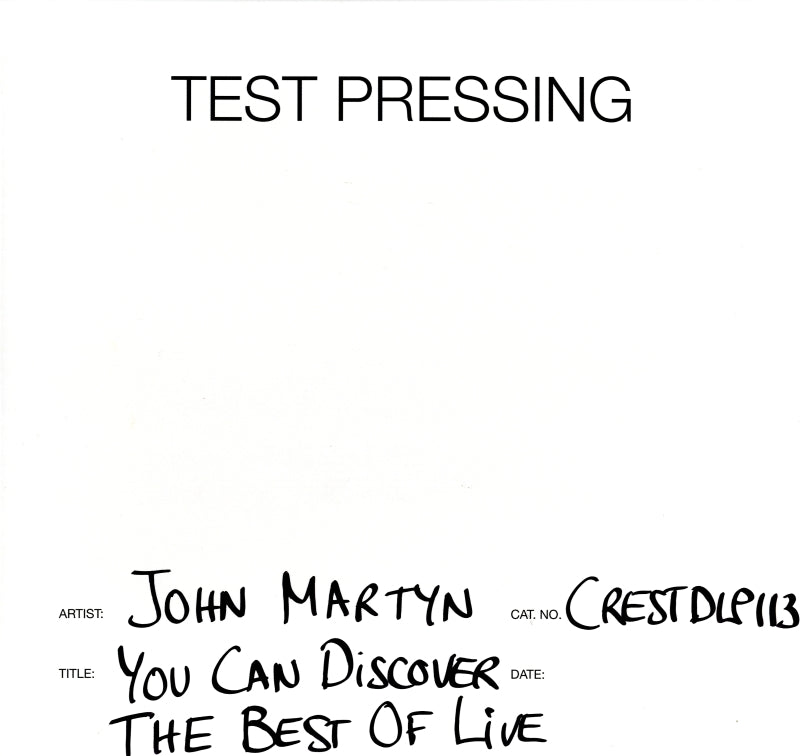 You Can Discover - The Best Of Live-Mooncrest-3x12" Vinyl LP Test Pressing-M/M