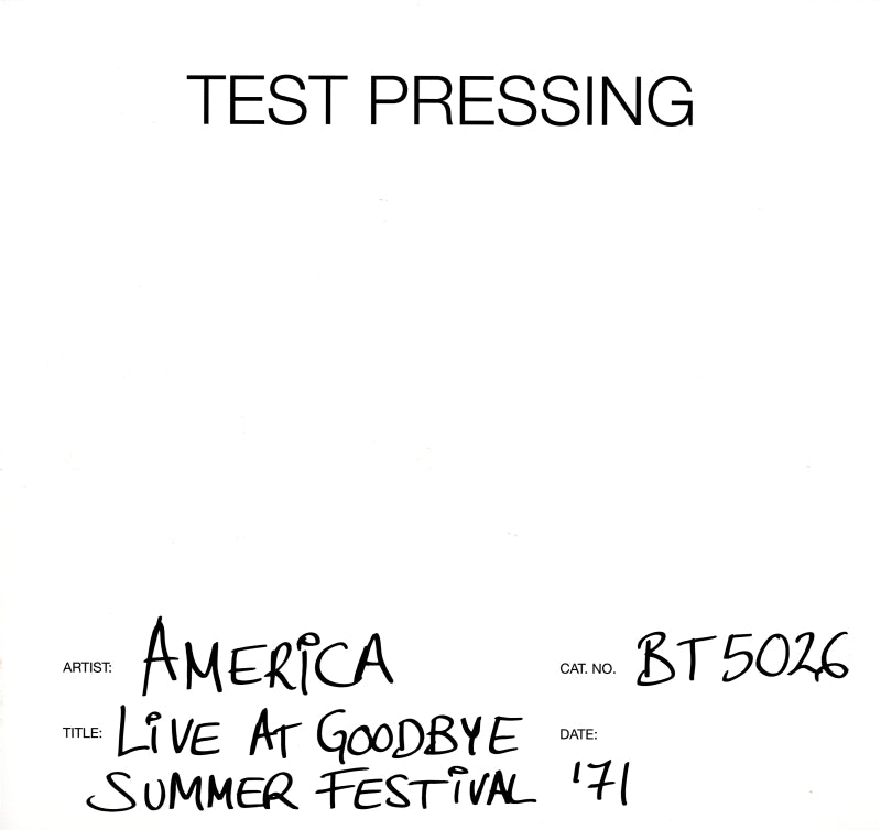 Live At Goodbye Summer Festival ‘71-Morgan Blue Town-Vinyl LP Test Pressing-M/M
