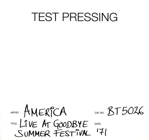 Live At Goodbye Summer Festival ‘71-Morgan Blue Town-Vinyl LP Test Pressing-M/M