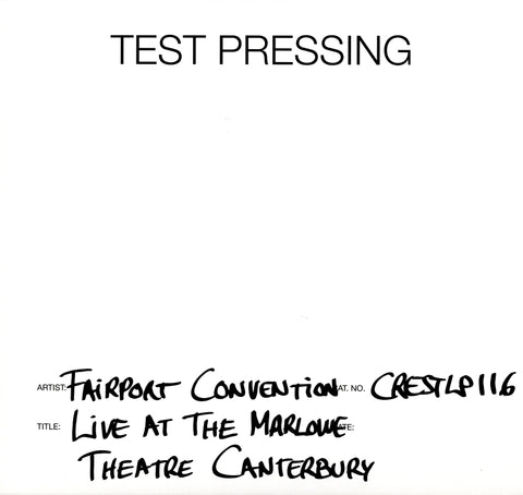Live At The Marlowe Theatre Canterbury-Mooncrest-Vinyl LP Test Pressing-M/M