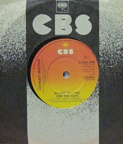 Johnny Mathis-No One But The One You Love-CBS-7" Vinyl