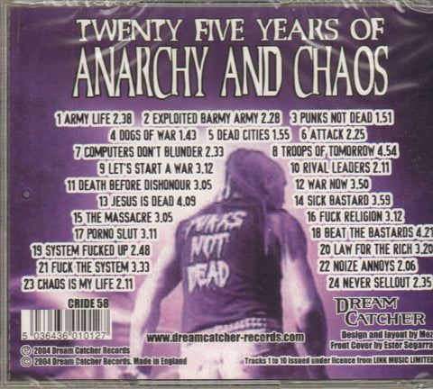 Twenty Five Years Of Anarchy And Chaos-Dreamcatcher-CD Album-New