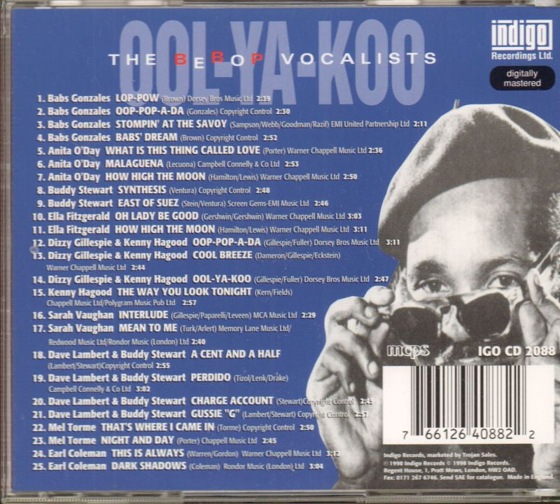 The Bebop Vocalists-Indigo-CD Album-New