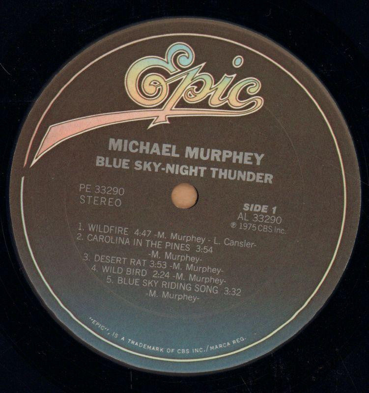 Blue Sky Night Thunder-Epic-Vinyl LP-Ex/Ex