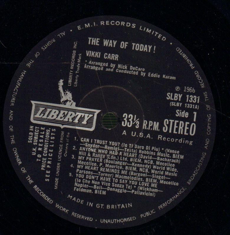 The Way Of Today-Liberty-Vinyl LP-VG+/Ex+
