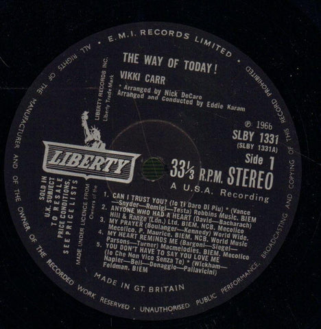 The Way Of Today-Liberty-Vinyl LP-VG+/Ex+