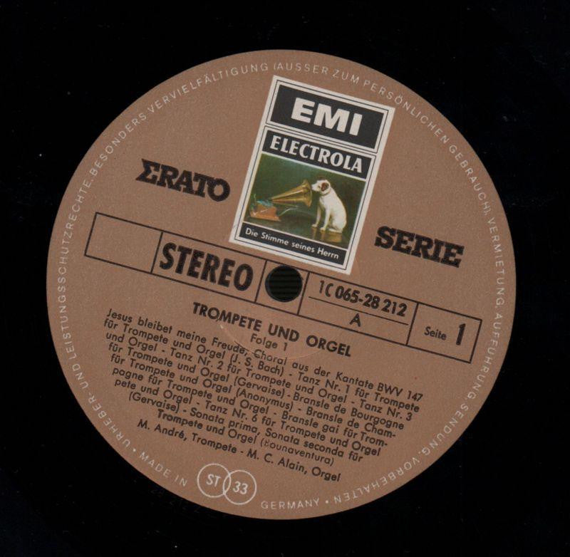 Trompete Und Orgel-Electra-Vinyl LP-Ex-/Ex