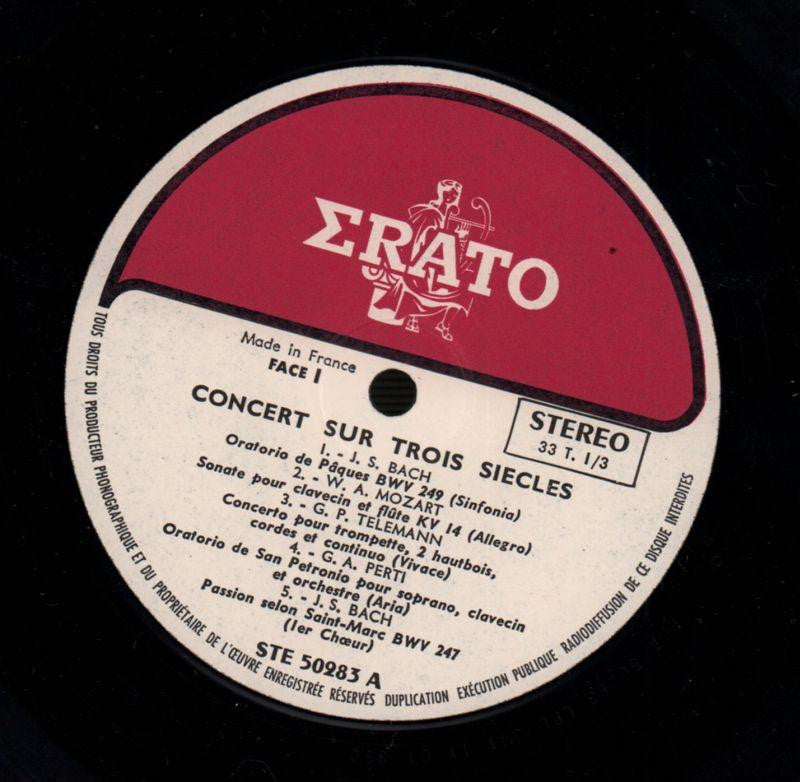 Concert Sur 3 Siecles-Erato-Vinyl LP Gatefold-VG+/Ex