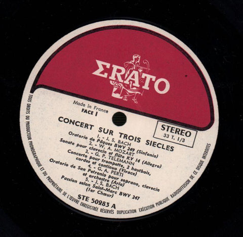Concert Sur 3 Siecles-Erato-Vinyl LP Gatefold-VG+/Ex