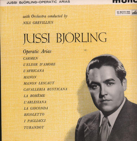 Jussi Bjorling-Operatic Arias-HMV-Vinyl LP
