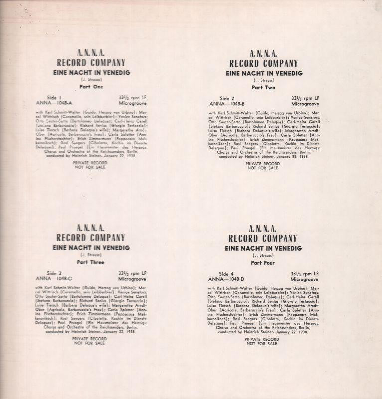 Strauss-Eine Nacht In Venedig-Anna-2x12" Vinyl LP Box Set