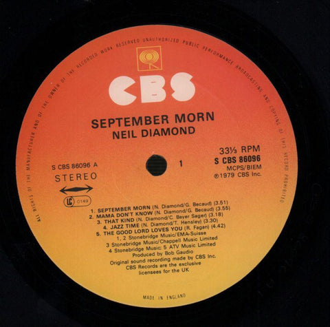 September Morn-CBS-Vinyl LP-VG/VG