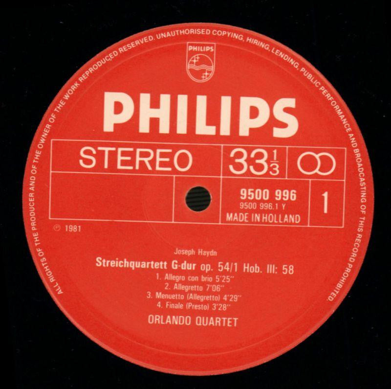 String Quartets No.1 & 2 Orlando Quartet-Philips-Vinyl LP-VG+/NM