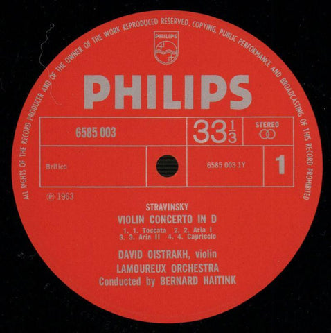 Violin Concerto Oistrakh/Dorati-Philips-Vinyl LP-VG+/NM