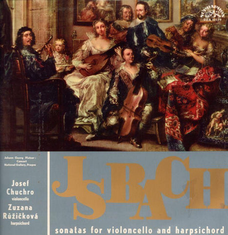 Bach-Sonatas For Violoncello And Harpsichord Josef Chuchro-Supraphon-Vinyl LP