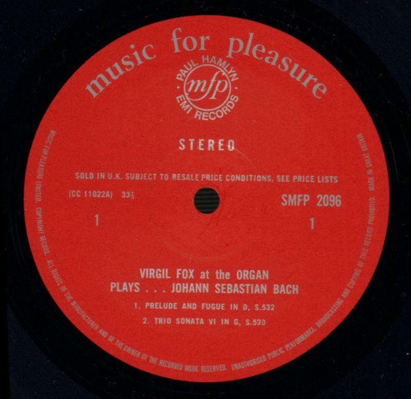Organ Works Virgil Fox-MFP-Vinyl LP-VG+/Ex