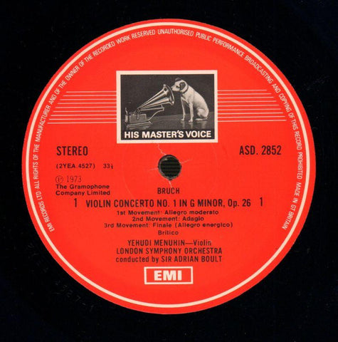 Violin Concertos No 1 & 2/ Yehudi Menuhin-EMI-Vinyl LP-VG+/Ex+