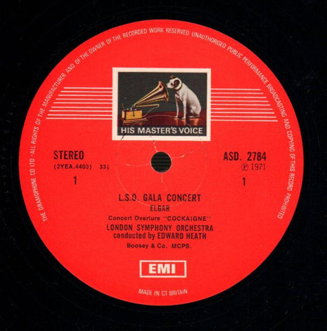 L.S.O Gala Concert/ Edward Heath-EMI-Vinyl LP-VG+/Ex