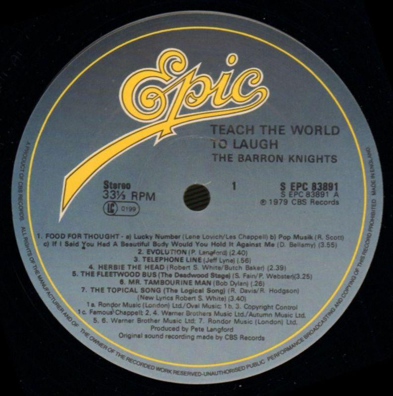 Teach The World To Laugh-CBS-Vinyl LP-VG+/Ex