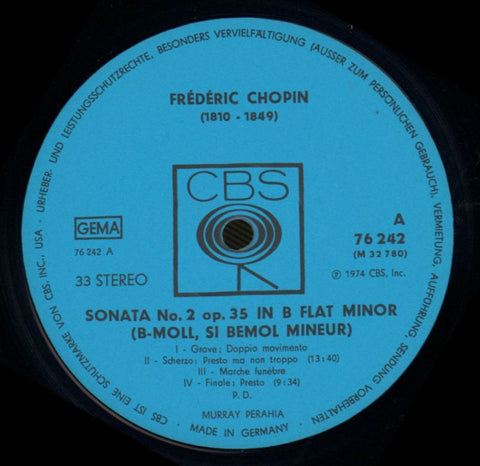Sonates Nos 2 & 3/Murray Perahia-CBS-Vinyl LP Gatefold-Ex/NM