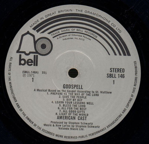 Godspell-Bell-Vinyl LP-VG/VG