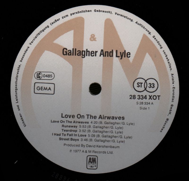 Love On The Airwaves-A&M-Vinyl LP-VG+/VG