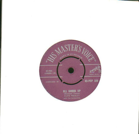 All Shook Up / That's When Your Heartaches Begin-HMV-7" Vinyl