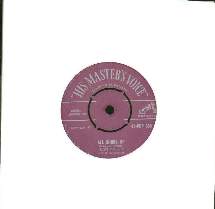 All Shook Up / That's When Your Heartaches Begin-HMV-7" Vinyl