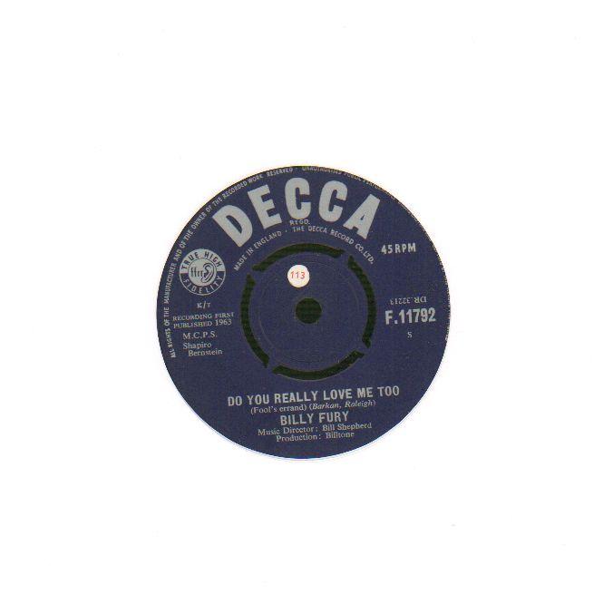 What Am I Gonna Do/ Do You Really Love Me-Decca-7" Vinyl