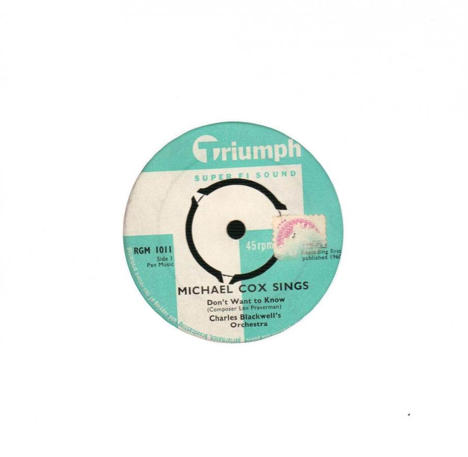 Don't You Want To Know / Angela Jones-Triumph-7" Vinyl