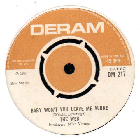 Baby Won't You Leave Me Alone / McVernon Street-Deram-7" Vinyl