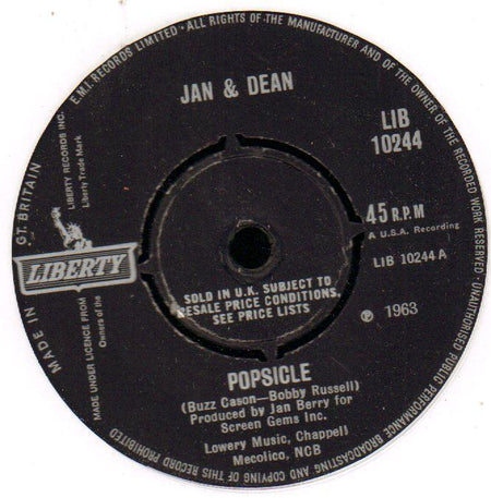 Popsicle / Joker Is Wild-Liberty-7" Vinyl
