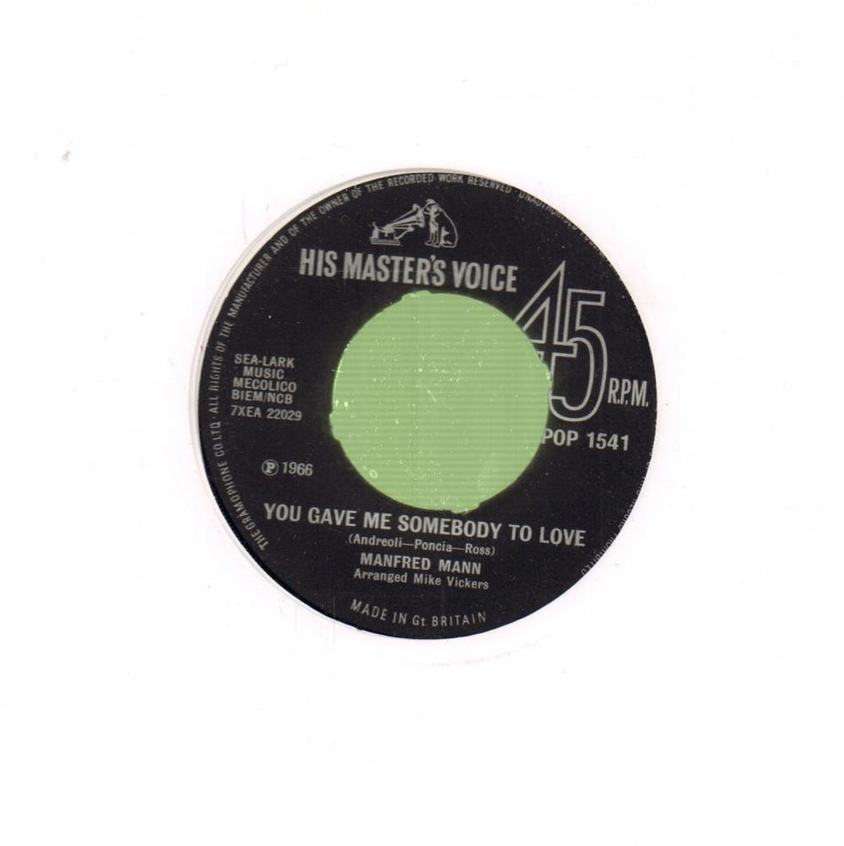 You Gave Me Somebody To Love-HMV-7" Vinyl