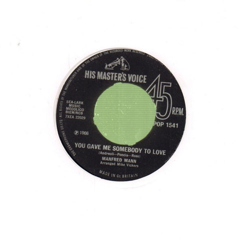 You Gave Me Somebody To Love-HMV-7" Vinyl