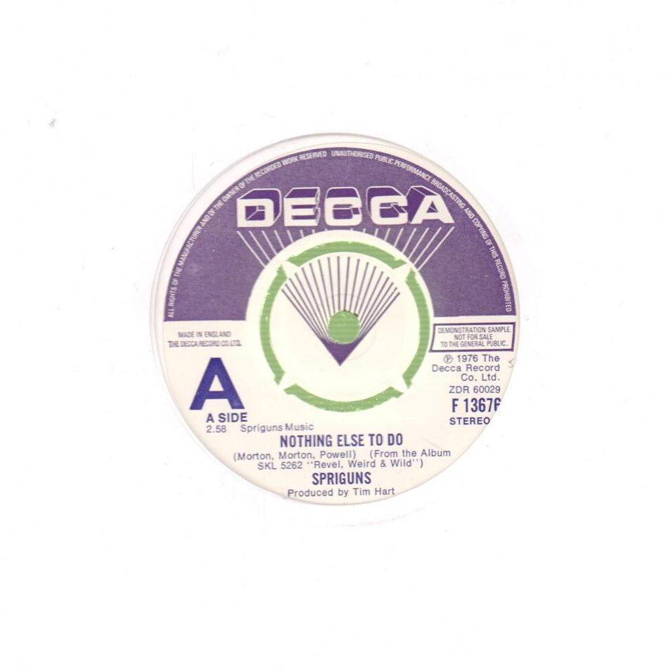 Nothing Else To Do-Decca-7" Vinyl