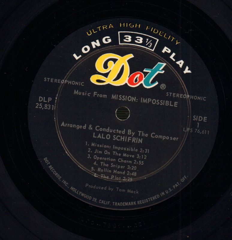 Mission: Impossible-Dot-Vinyl LP-Ex/Ex-