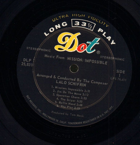 Mission: Impossible-Dot-Vinyl LP-Ex/Ex-