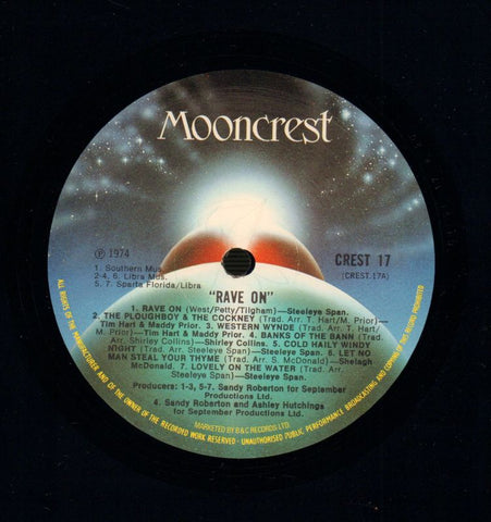 Rave On-Mooncrest-Vinyl LP-VG+/Ex