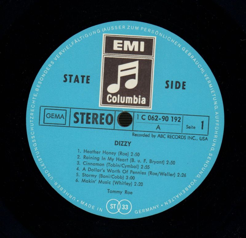 Dizzy-Columbia-Vinyl LP-NM/NM