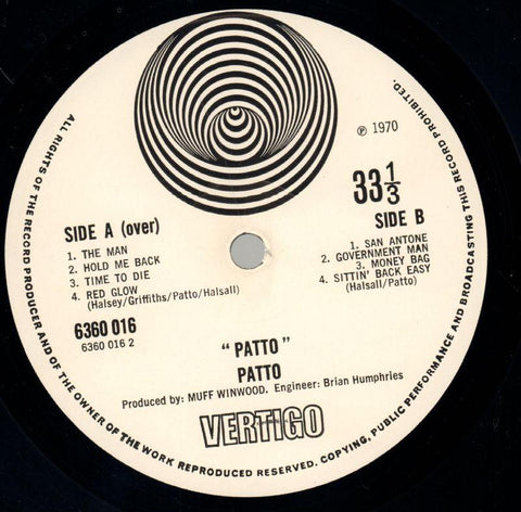 Patto-Vertigo-Vinyl LP Gatefold-G+/VG
